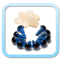 Yeux de sécurité Safety eyes - 8mm Bleu Blue - FROGandTOAD Créations